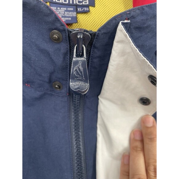 Vintage NAUTICA PERFORMANCE Embroidered Spell Out Sailing Jacket Coat Size XL - Picture 9 of 16